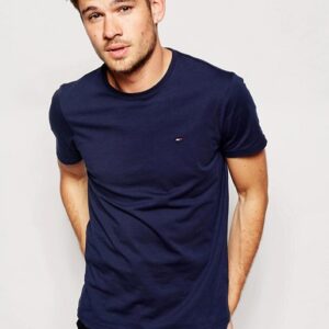 Tommy Hilfiger Denim T-shirt with Crew Neck (Tanpa Sidebar)
